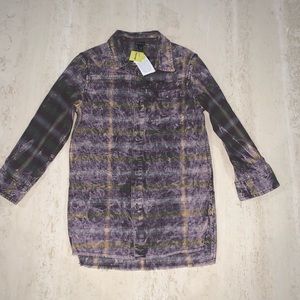 Art class kids long length top/button down shirt